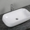 Lavabo Da Appoggio Adda 72x41 H14,5 In Ceramica Bianco Lucido