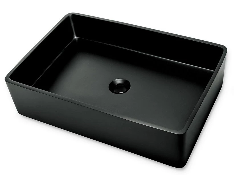 Lavabo Da Appoggio Cassino In Resina Opaco Nero Africa 1 Lavabo Da Appoggio Cassino In Resina Opaco Nero Africa