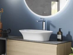 Lavabo Da Appoggio Berlino 60x38 Cm In Ceramica Bianco
