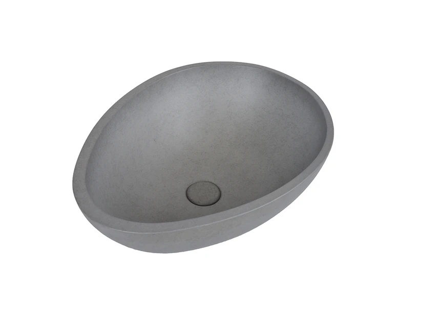 Lavabo Da Appoggio Concrete 53,4x39 H16,7 Cemento 1 Lavabo Da Appoggio Concrete 53,4x39 H16,7 Cemento