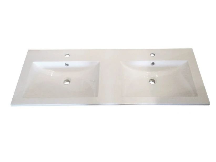Lavabo Incasso Unitop Slim 2 Vasche 120X46 In Resina Lucido Bianco 1 Lavabo Incasso Unitop Slim 2 Vasche 120X46 In Resina Lucido Bianco