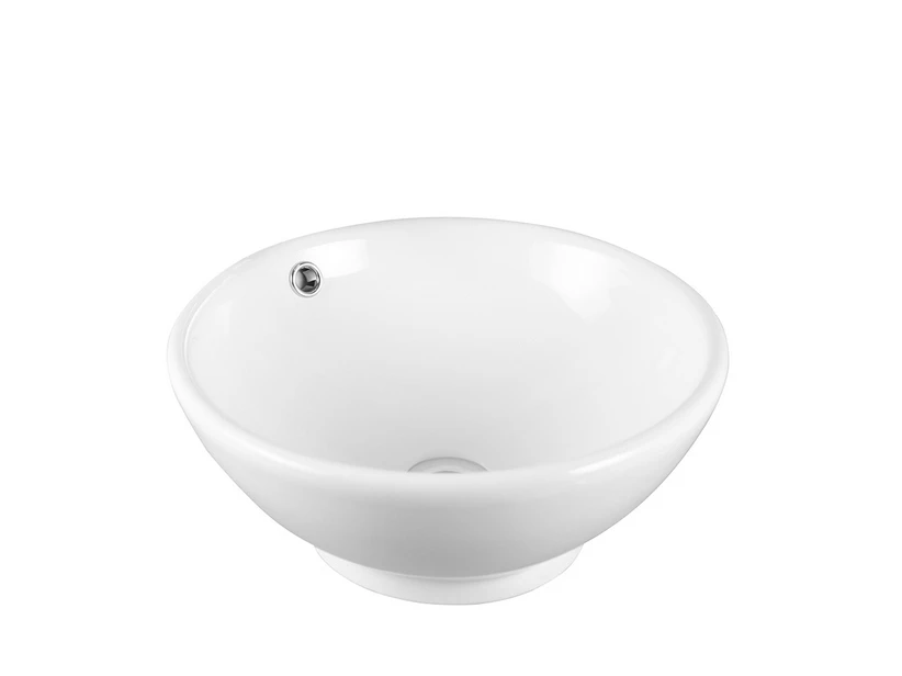 Lavabo Da Appoggio Reno Ø41 H17,5 In Ceramica Bianco Lucido 1 Lavabo Da Appoggio Reno Ø41 H17,5 In Ceramica Bianco Lucido