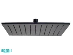 Soffione Doccia Feel 30x30 Ottone Quadrato Nero Opaco